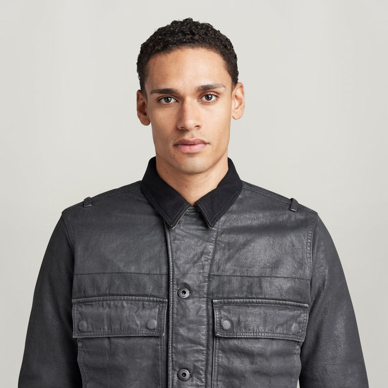 G-STAR Outlet Unisex Utility Flap Pocket Lined Jacket Black