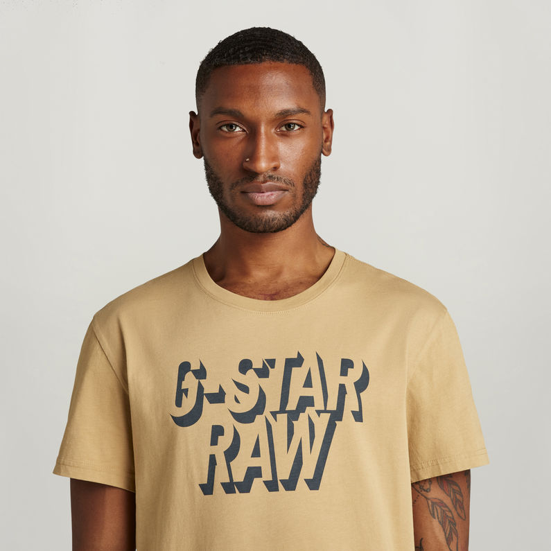 G-STAR Outlet Camiseta Retro Shadow Graphic Beige