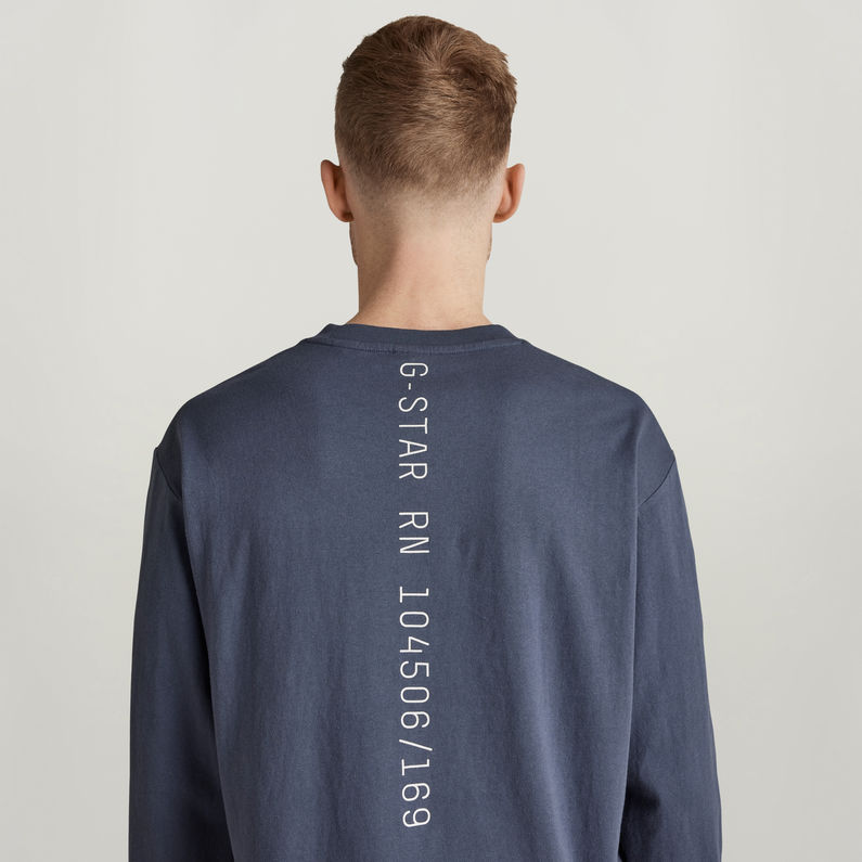 G-STAR Outlet Typeface Back Graphic Boxy T-Shirt Medium blue