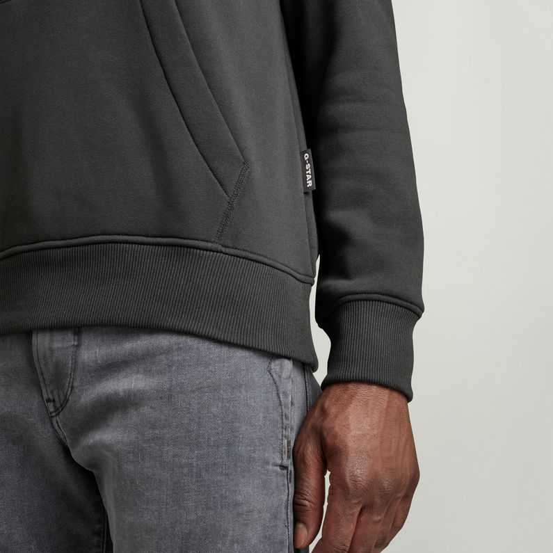 G-STAR Outlet Retro Shadow Graphic Hooded Sweater Grey