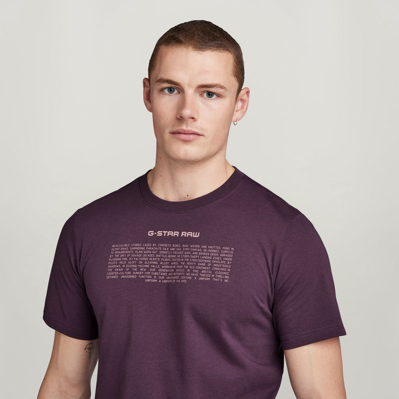 G-STAR Outlet Poem Slim T-Shirt Purple