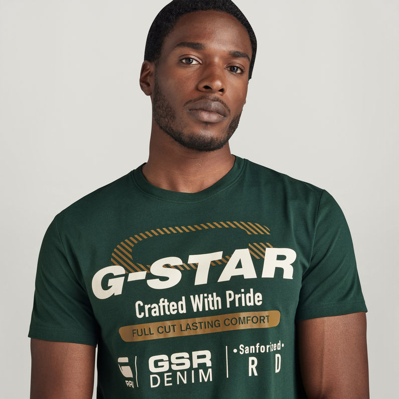 G-STAR Outlet Camiseta Old Skool Originals Verde