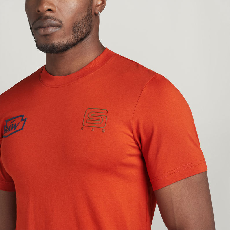 G-STAR Outlet Camiseta Multi Graphic Slim Naranja