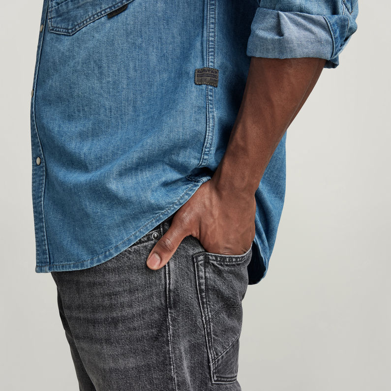 G-STAR Outlet Camisa Unisex Premium Dakota Regular Evergreen Azul intermedio