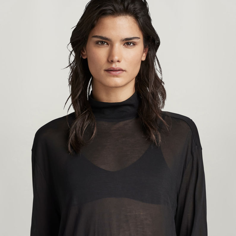 G-STAR Outlet Essential Mock Loose Top Black