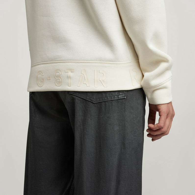 G-STAR Outlet Thistle Back Graphic Hoodie White