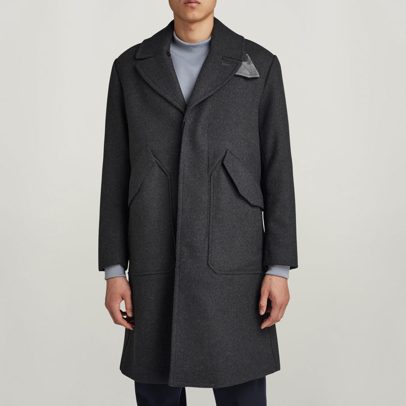 G-STAR Outlet Premium Wool Overcoat Grey