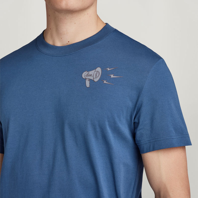 G-STAR Outlet Megaphone Graphic T-Shirt Medium blue