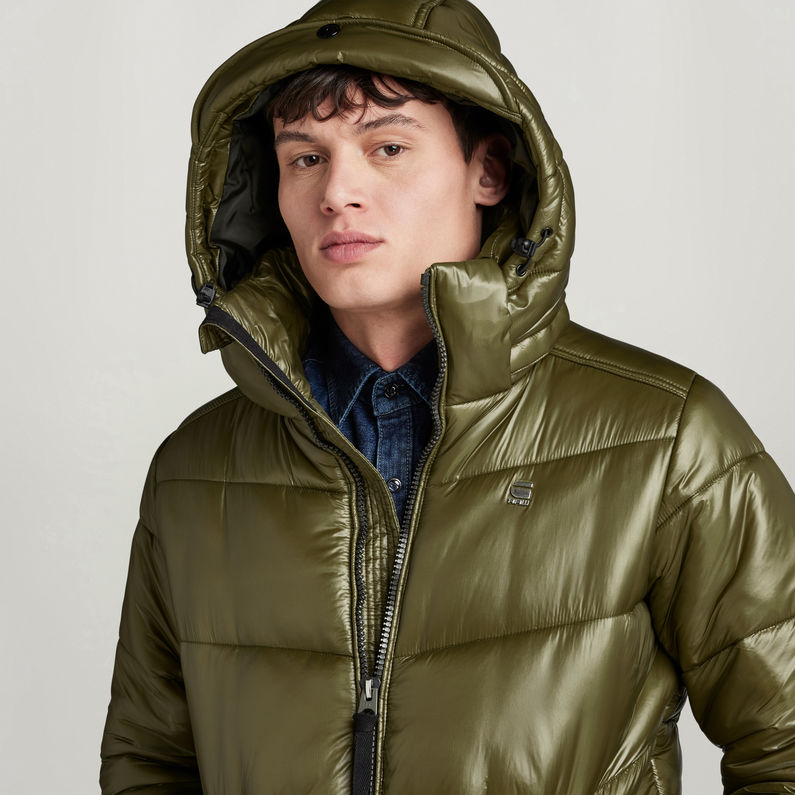 G-STAR Outlet Padded Hooded Puffer Green