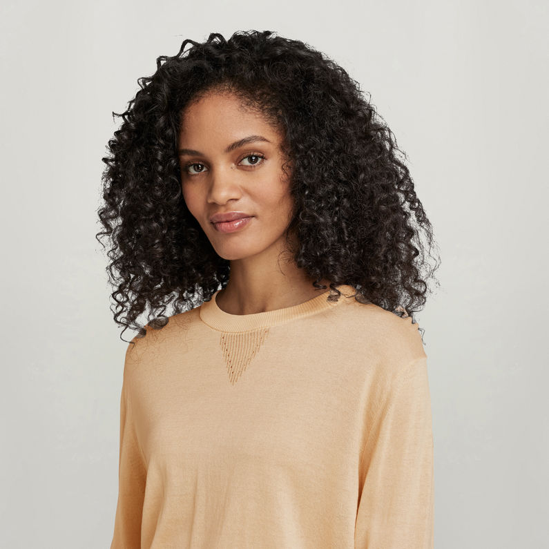 G-STAR Outlet Jersey Core Round Neck Knitted Beige