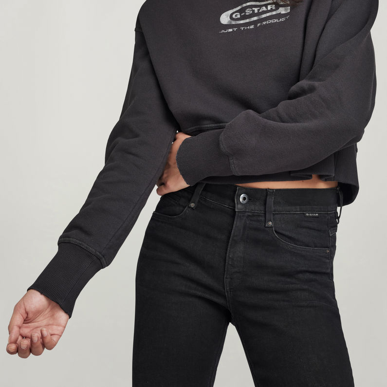 G-STAR Outlet Sudadera Vintage Cropped Logo Loose Gris