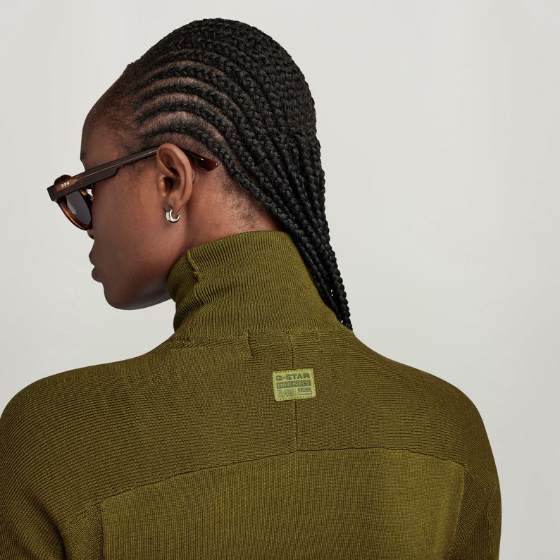 G-STAR Outlet Jersey Core Slim Turtle Knitted Verde