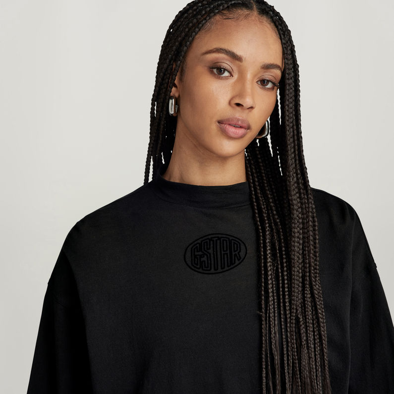 G-STAR Outlet Top Mock Graphic Loose Negro