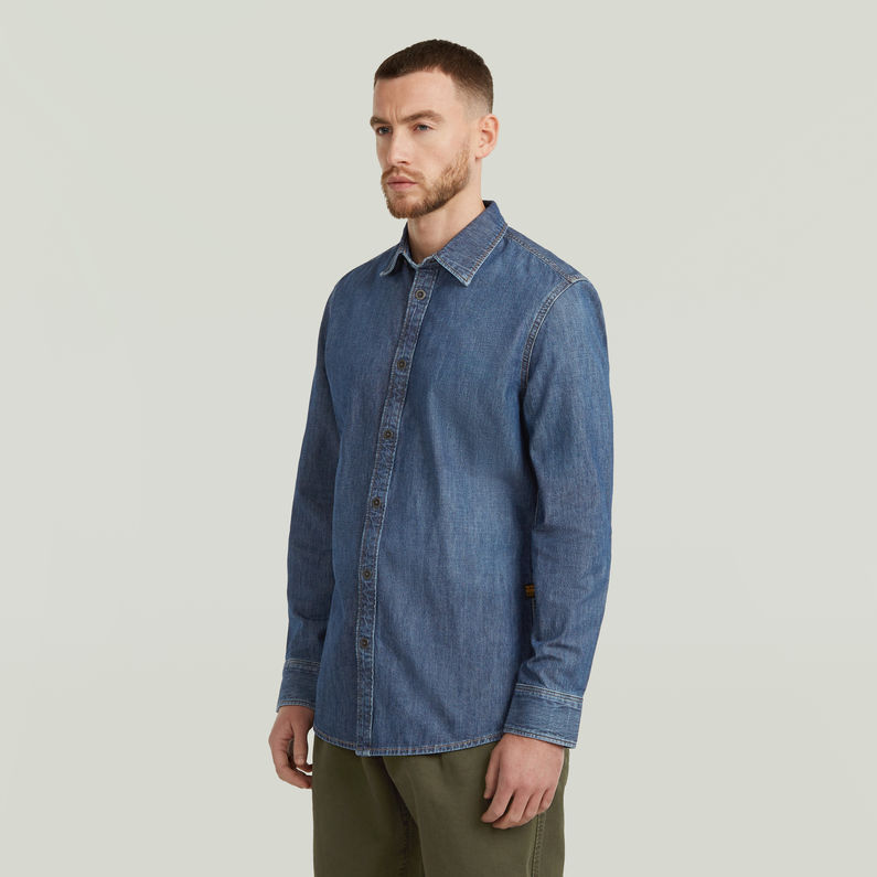 G-STAR Outlet Clean Slim Shirt Medium blue