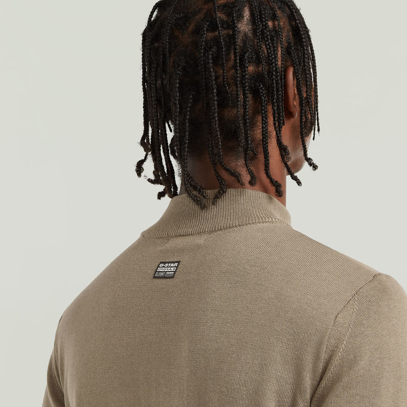 G-STAR Outlet Core Knitted Mock Sweater Brown