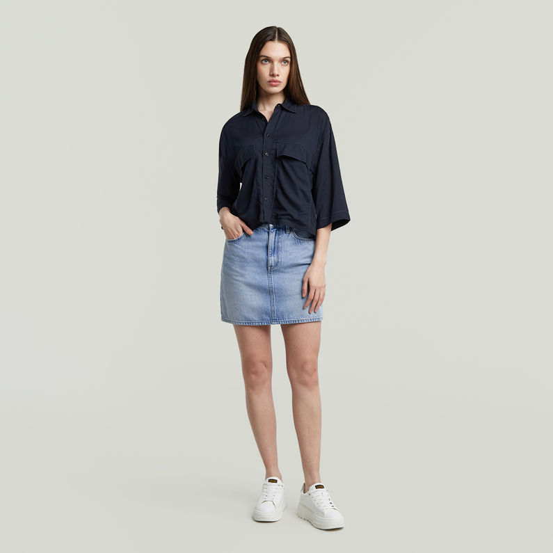 G-STAR Outlet Viktoria Short Skirt Clean Edge Light blue