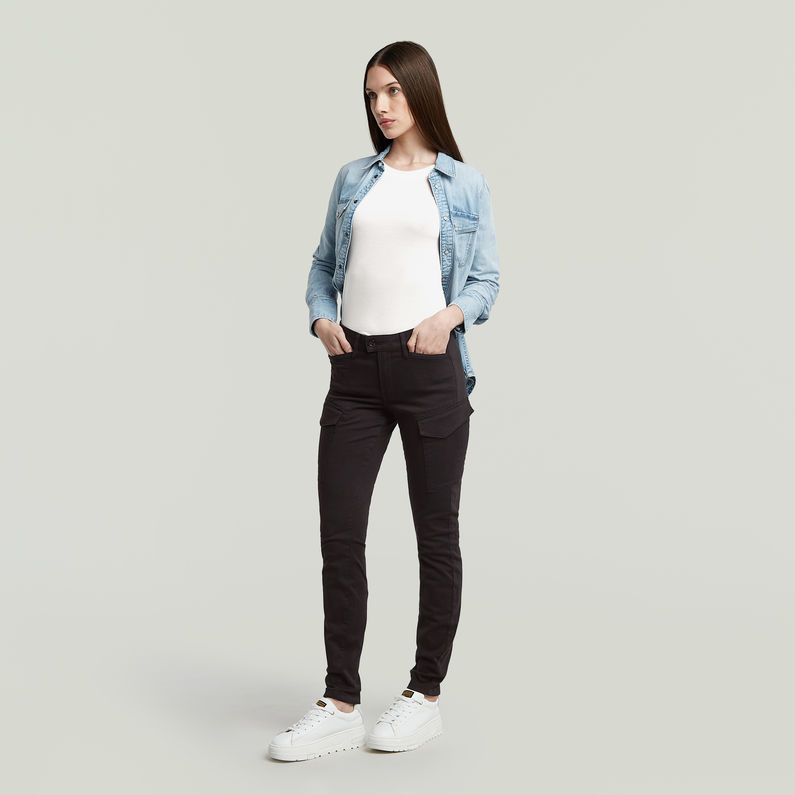 G-STAR Outlet Blossite G-Shape Army High Skinny Pants Black