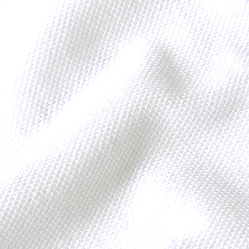 G-STAR Outlet Chest Logo Striped Polo White