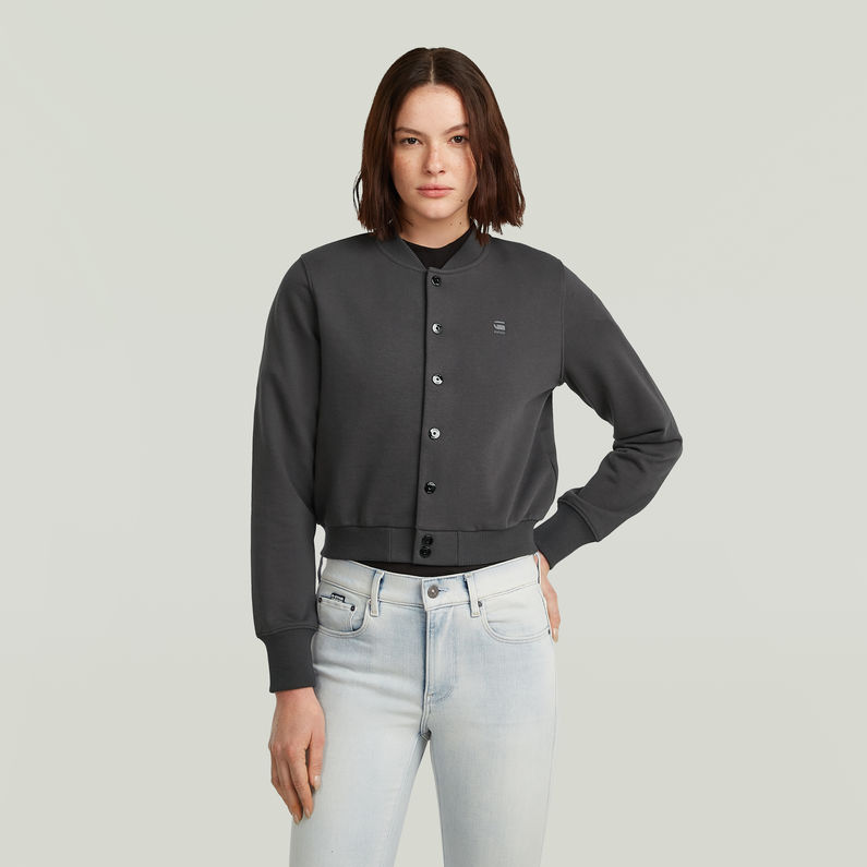 G-STAR Outlet Bomber Sweater Jacket Grey