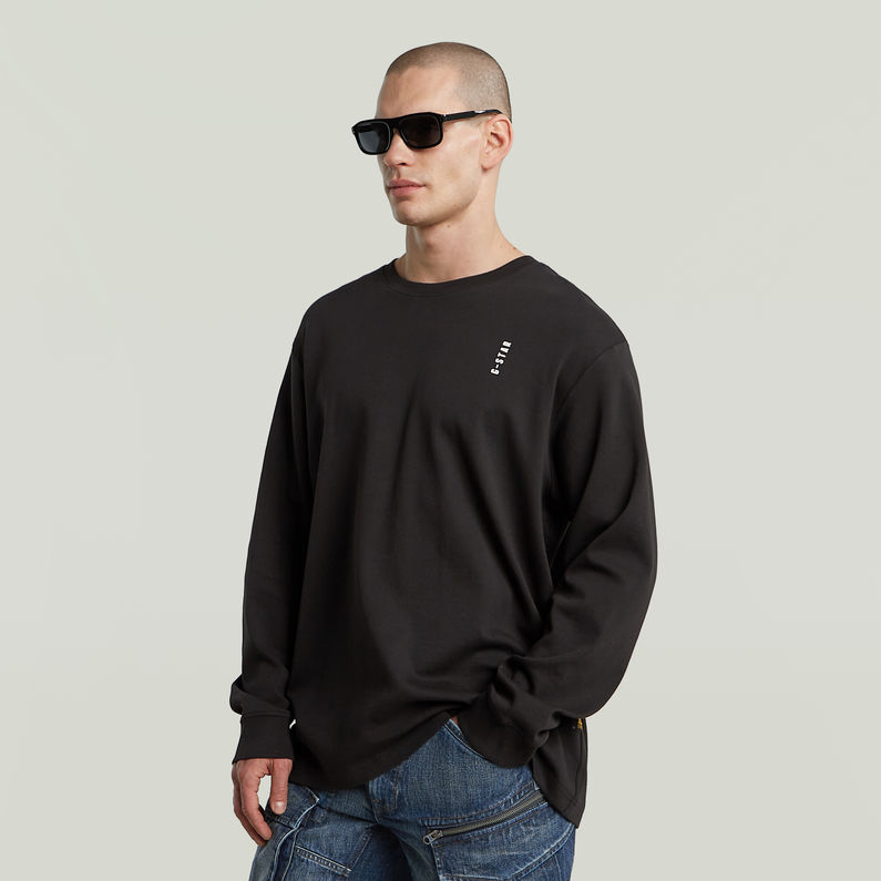 G-STAR Outlet Back Embro Text Loose T-Shirt Black