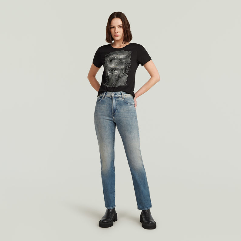 G-STAR Outlet Viktoria High Straight Jeans Medium blue