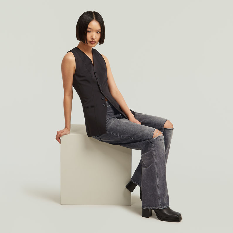 G-STAR Outlet Waistcoat Top Black