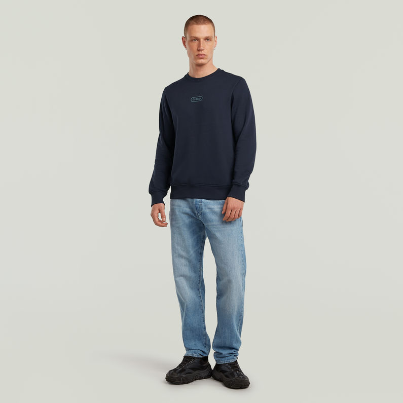 G-STAR Outlet Sudadera Center Chest Logo Azul oscuro
