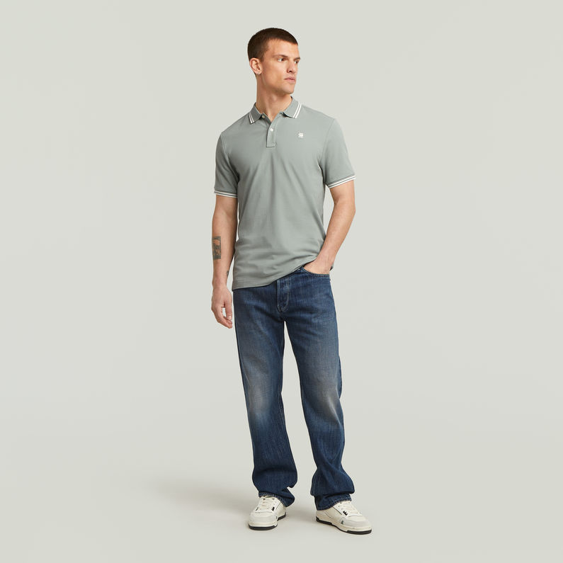 G-STAR Outlet Dunda Slim Stripe Polo Light blue
