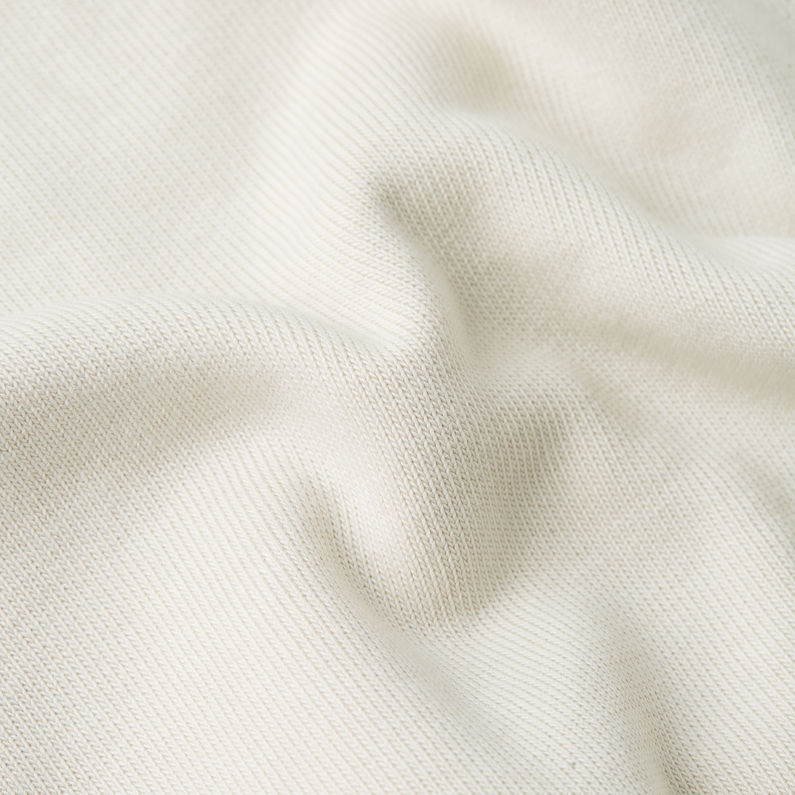 G-STAR Outlet Placa Half Zip Sweater Label Blanco