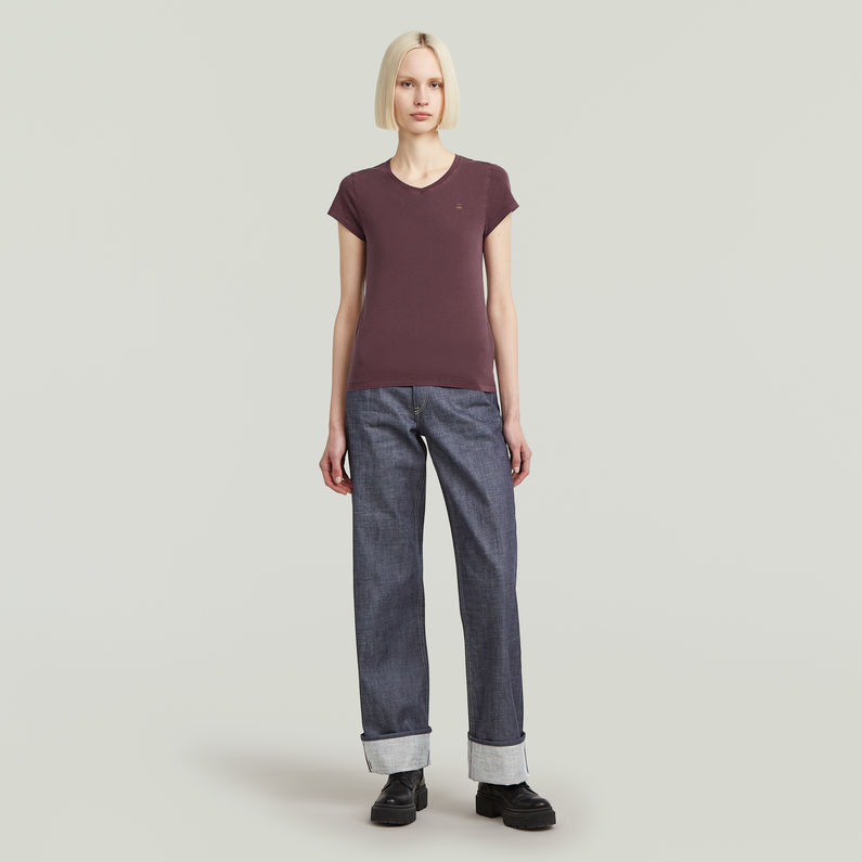 G-STAR Outlet Camiseta Overdyed Eyben Slim V Rojo