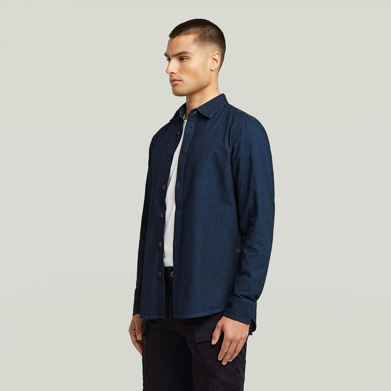 G-STAR Outlet Camisa Clean Slim Azul oscuro