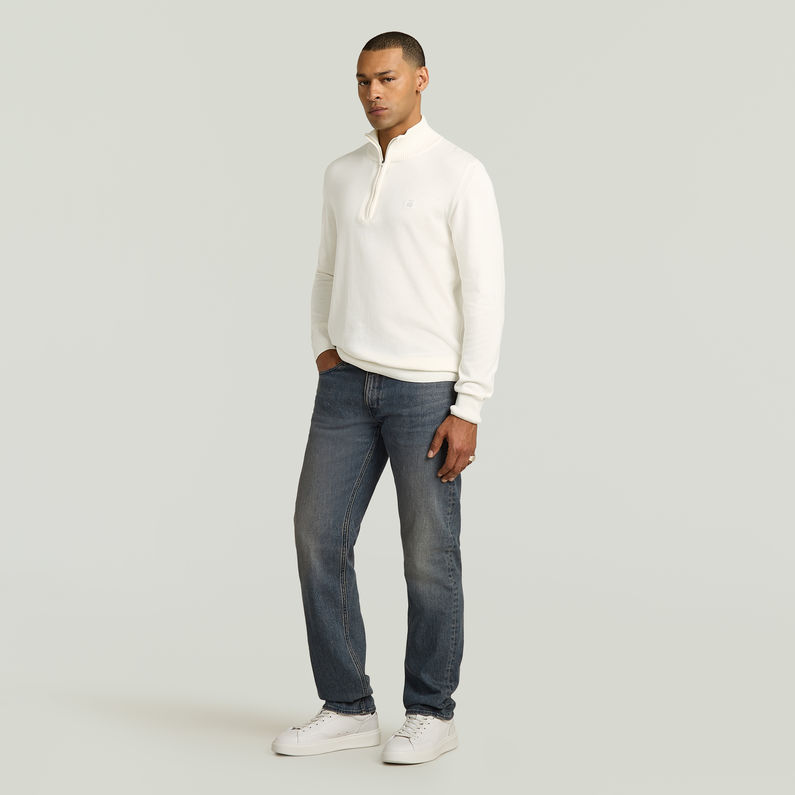 G-STAR Outlet Half Zip Knitted Sweater Beige