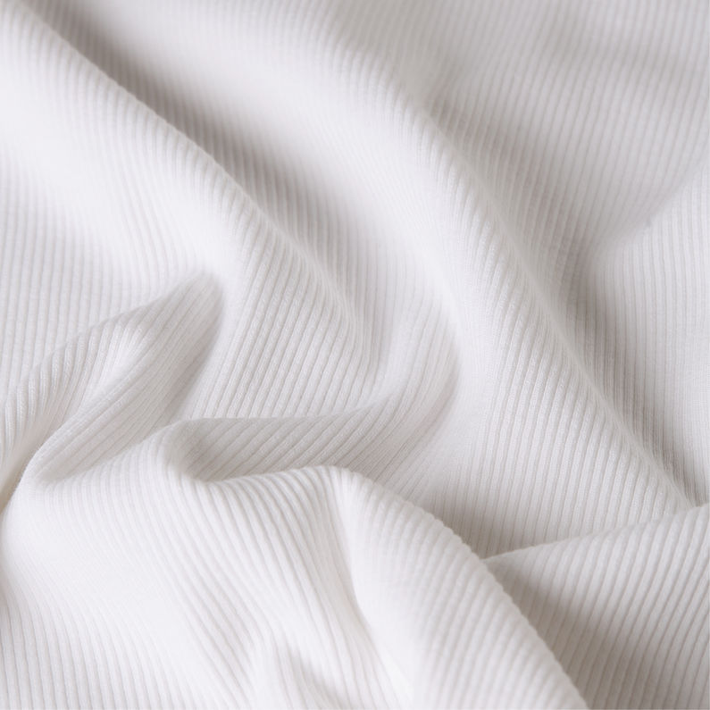 G-STAR Outlet Rib Cap Sleeve T-Shirt White