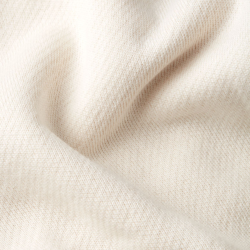 G-STAR Outlet Cropped Half Zip Loose Sweater White