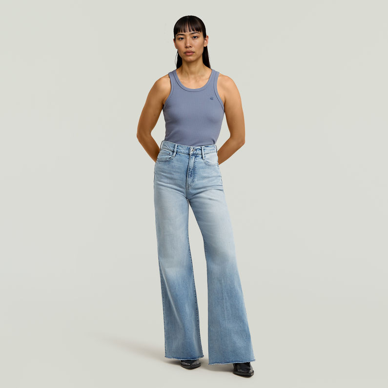 G-STAR Outlet Tank top acanalado Azul claro