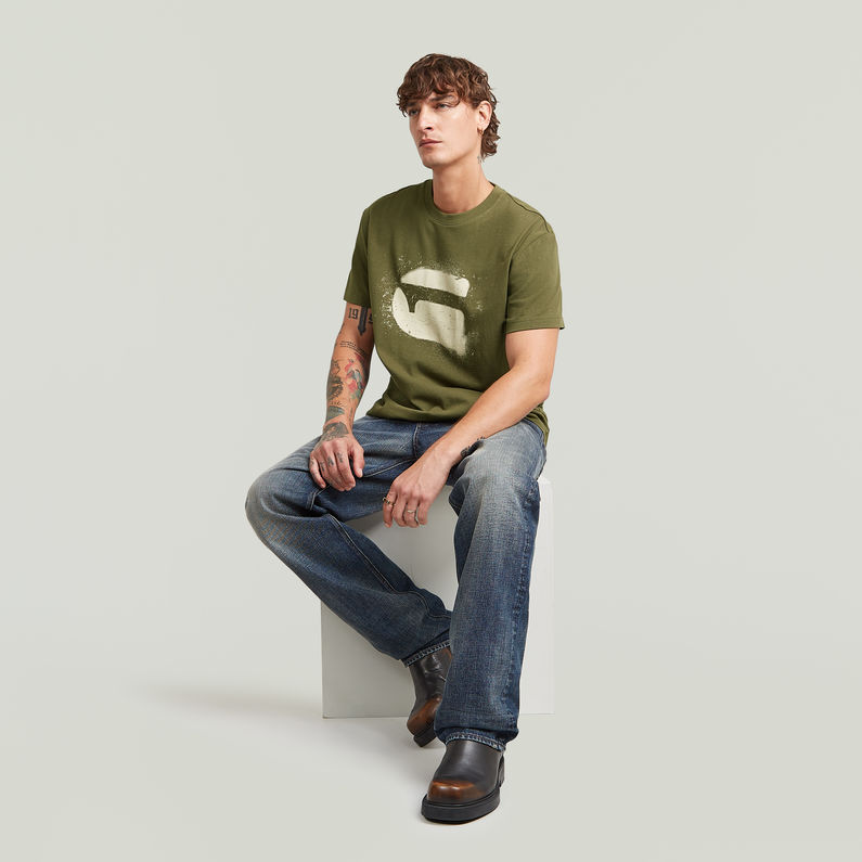 G-STAR Outlet Camiseta Spray G Logo Verde
