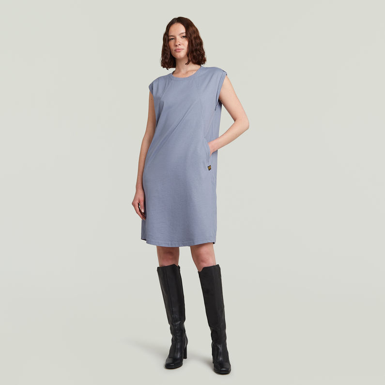 G-STAR Outlet Vestido Seam Detail Loose Azul claro