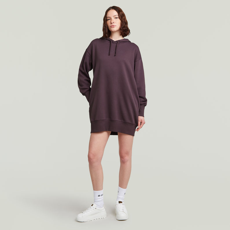 G-STAR Outlet Hooded Sweater Dress Purple