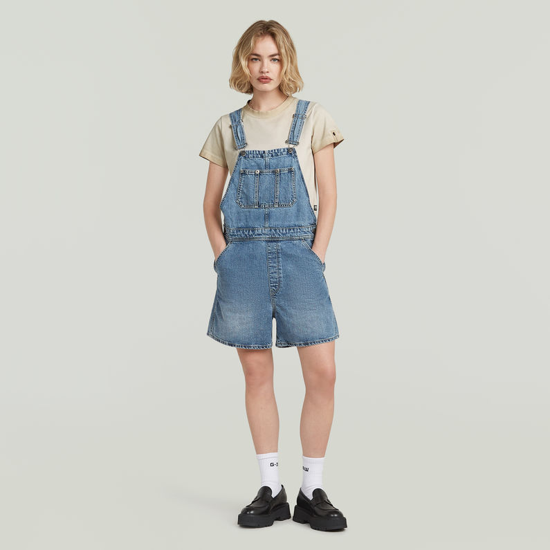 G-STAR Outlet Short Dungaree Medium blue