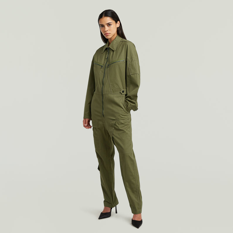 G-STAR Outlet Multi Zip Winter Jumpsuit Green