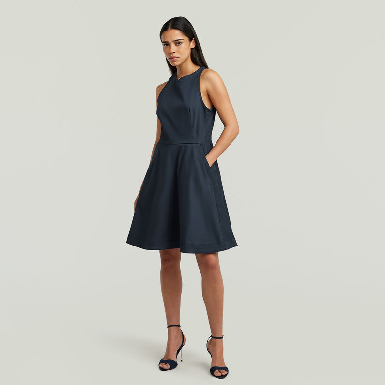 G-STAR Outlet Core Fit And Flare Dress Dark blue