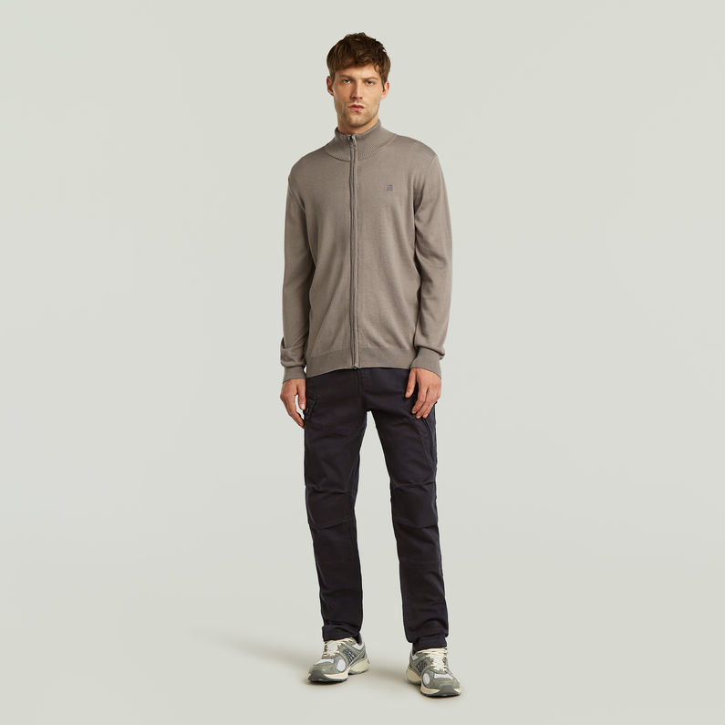 G-STAR Outlet Core Zip Through Knit Beige