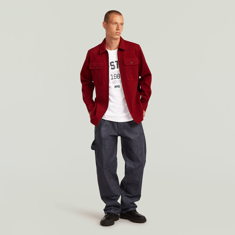 G-STAR Outlet GPO Zip Overshirt Red