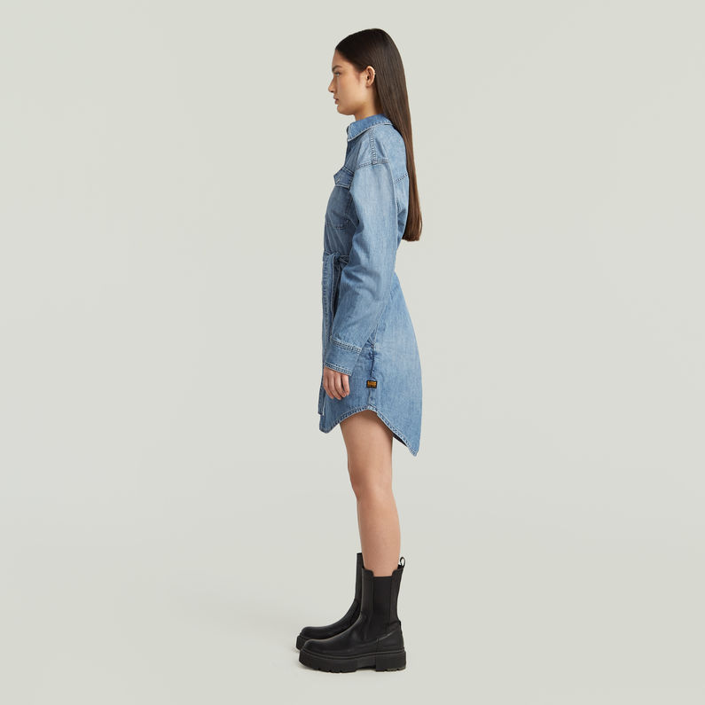 G-STAR Outlet Vestido Belted Shirt Azul intermedio