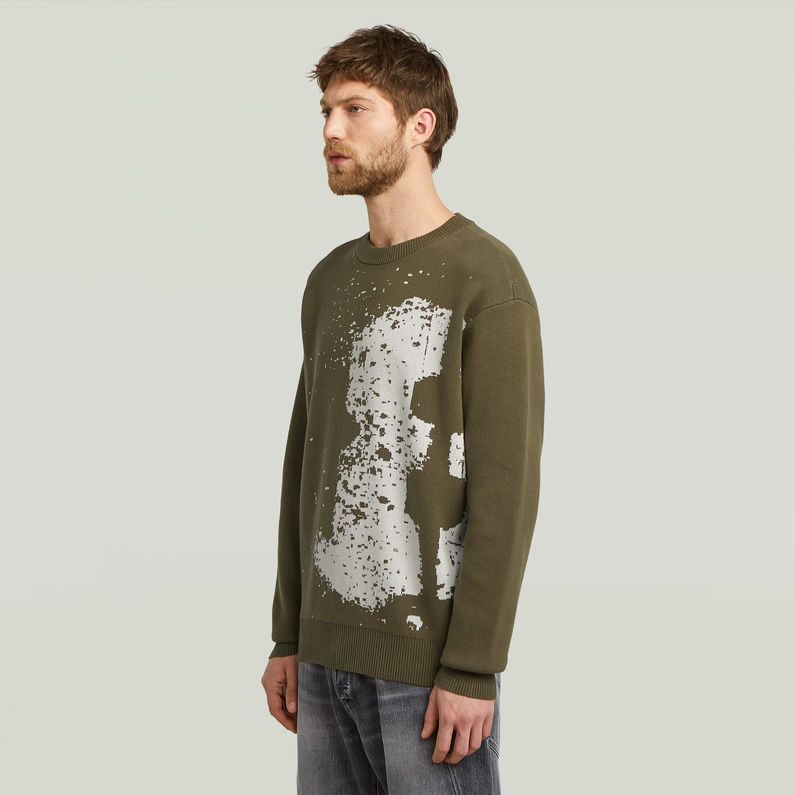 G-STAR Outlet Sprayed 89 Relaxed Knit Green