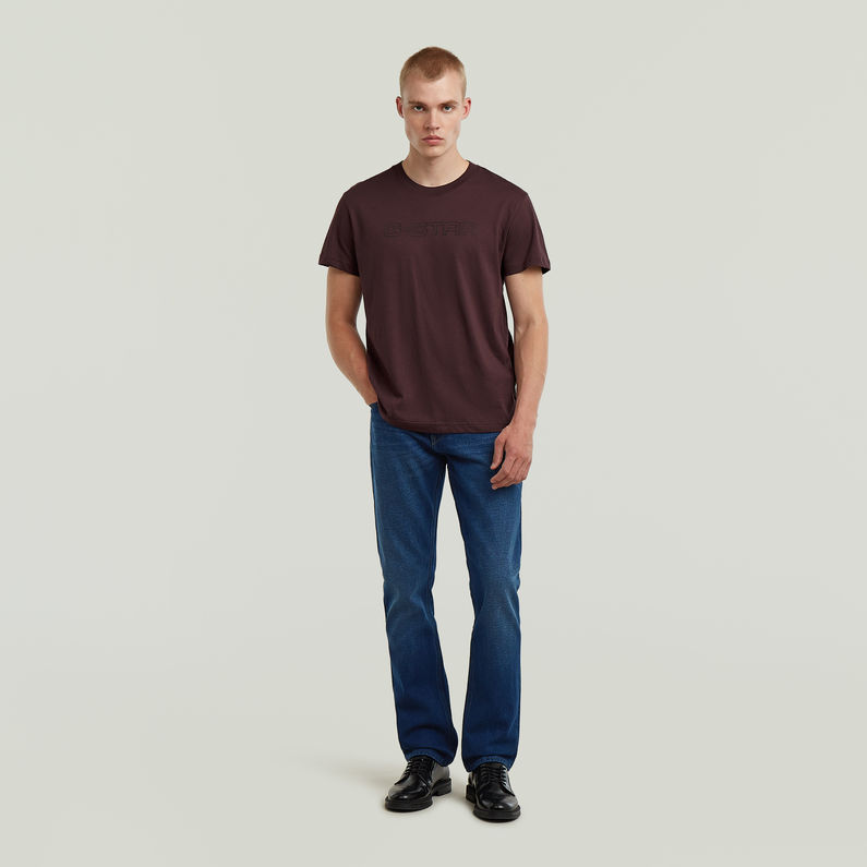 G-STAR Outlet Outline Corporate Script Logo T-Shirt Purple