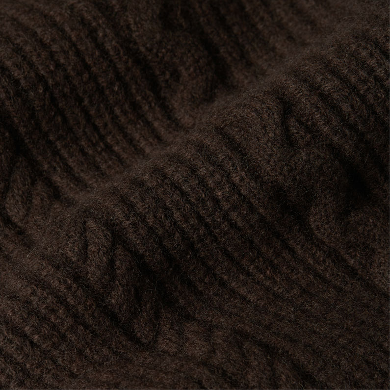 G-STAR Outlet Chaleco de punto con tirantes Cable Full Zip Marrón