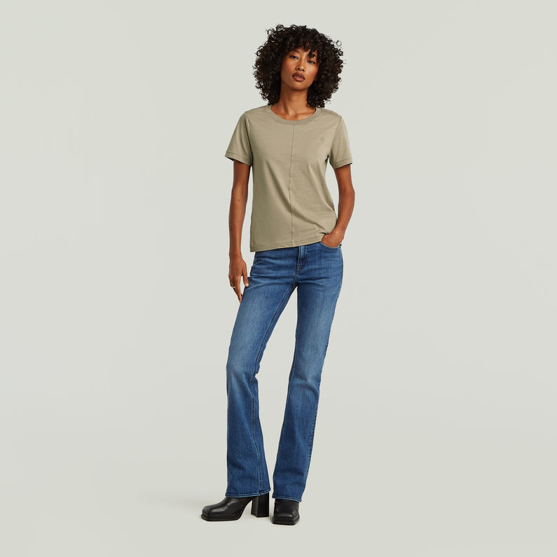 G-STAR Outlet Front Seam T-Shirt Beige