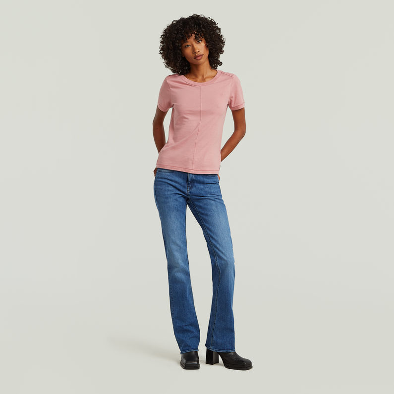 G-STAR Outlet Front Seam T-Shirt Pink
