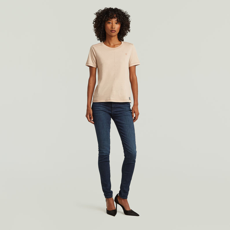 G-STAR Outlet Front Seam T-Shirt Pink